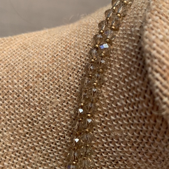 Beaded Neutral Tone Necklace with Gold Tone Tiny Accent Beads - Picture 3 of 9